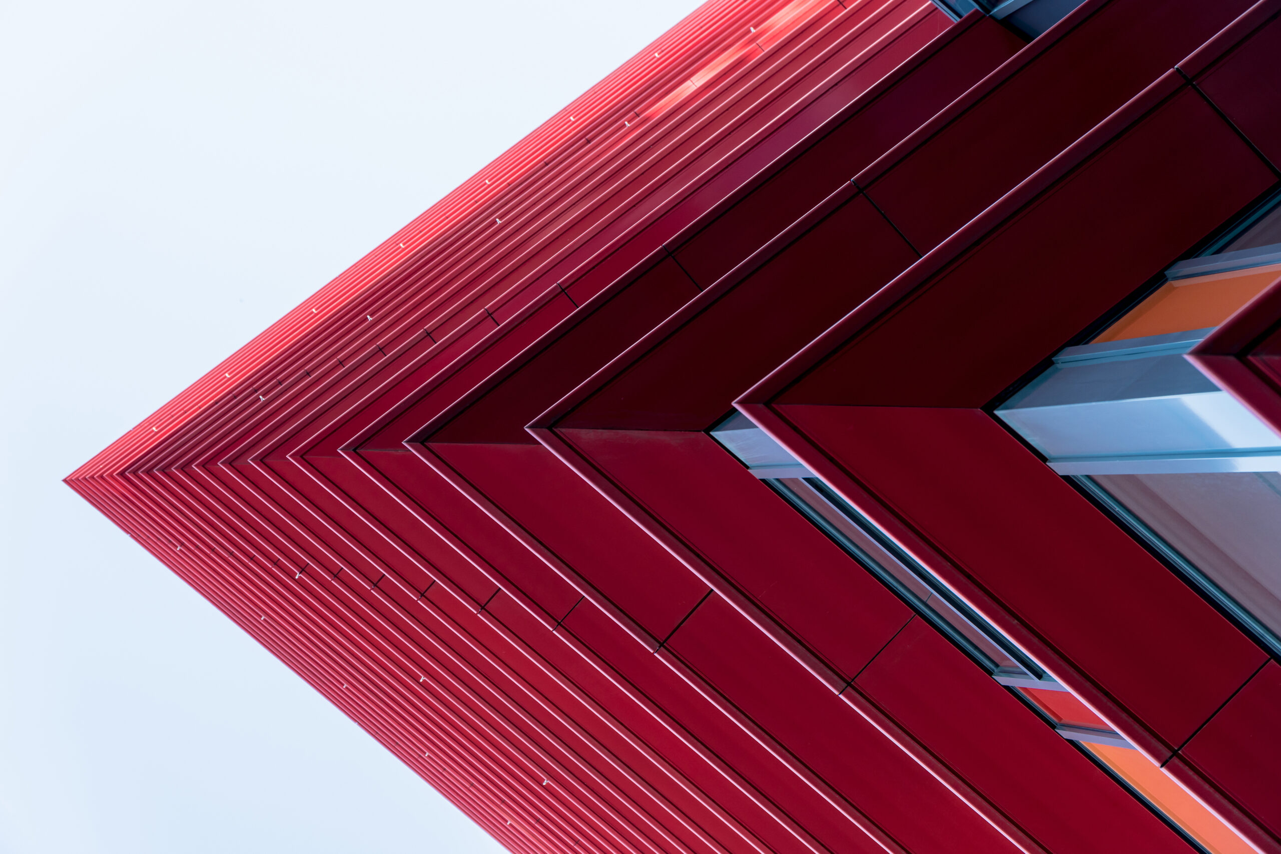 Detail of a red skyscrapers in the sky - Immo Safe